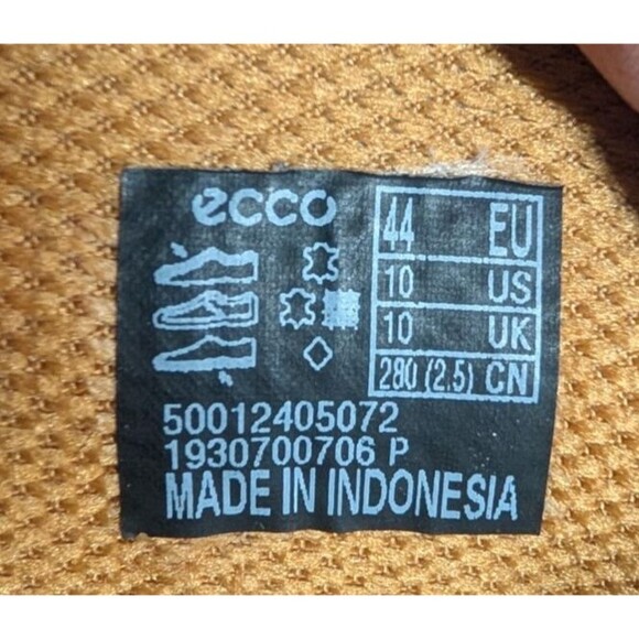 Ecco Fusion II Moc Cocoa Brown Leather Lace Up Mens Shoes Size10 - Picture 11 of 11